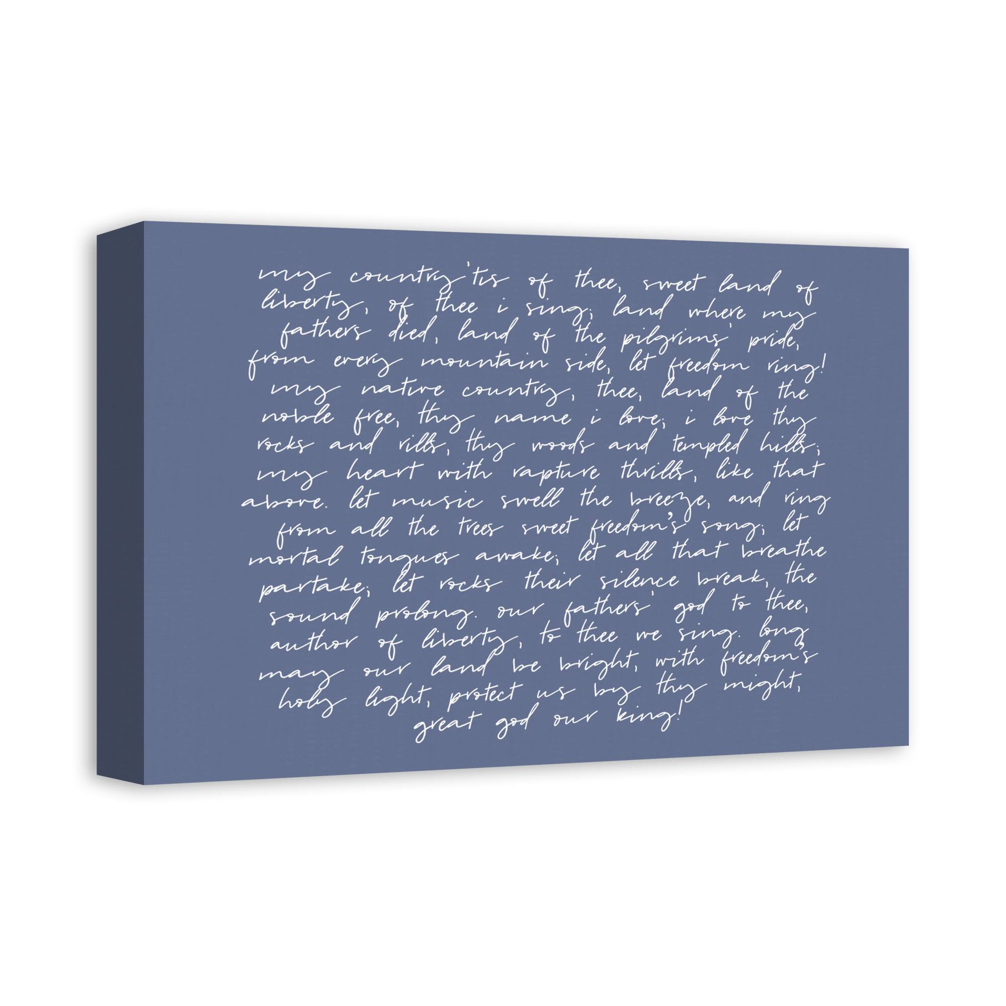 My Country Tis of Thee Canvas Wall Art